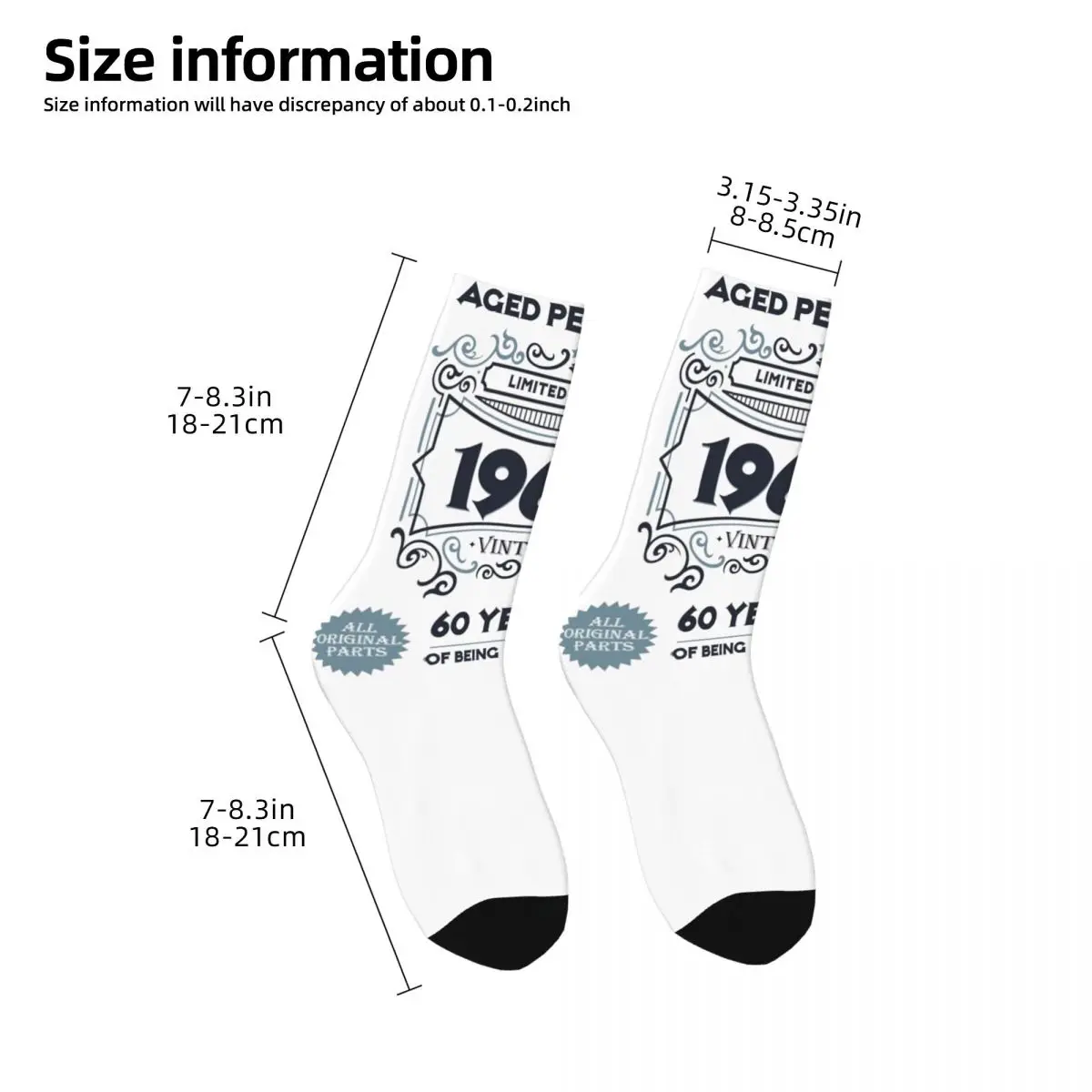 Hip-hop Unisex Born In 1964 Limited Edition Dress Socks 60th Birthday Gift Accessories Soft Socks Comfortable Wonderful Gifts