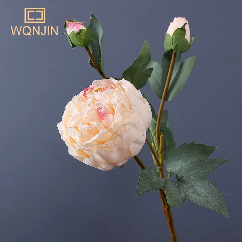 1PC Artificial Flowers Bouquet Beautiful Silk Peony Wedding Home Table Decor Arrange Fake Plants Valentine\'s Day Present