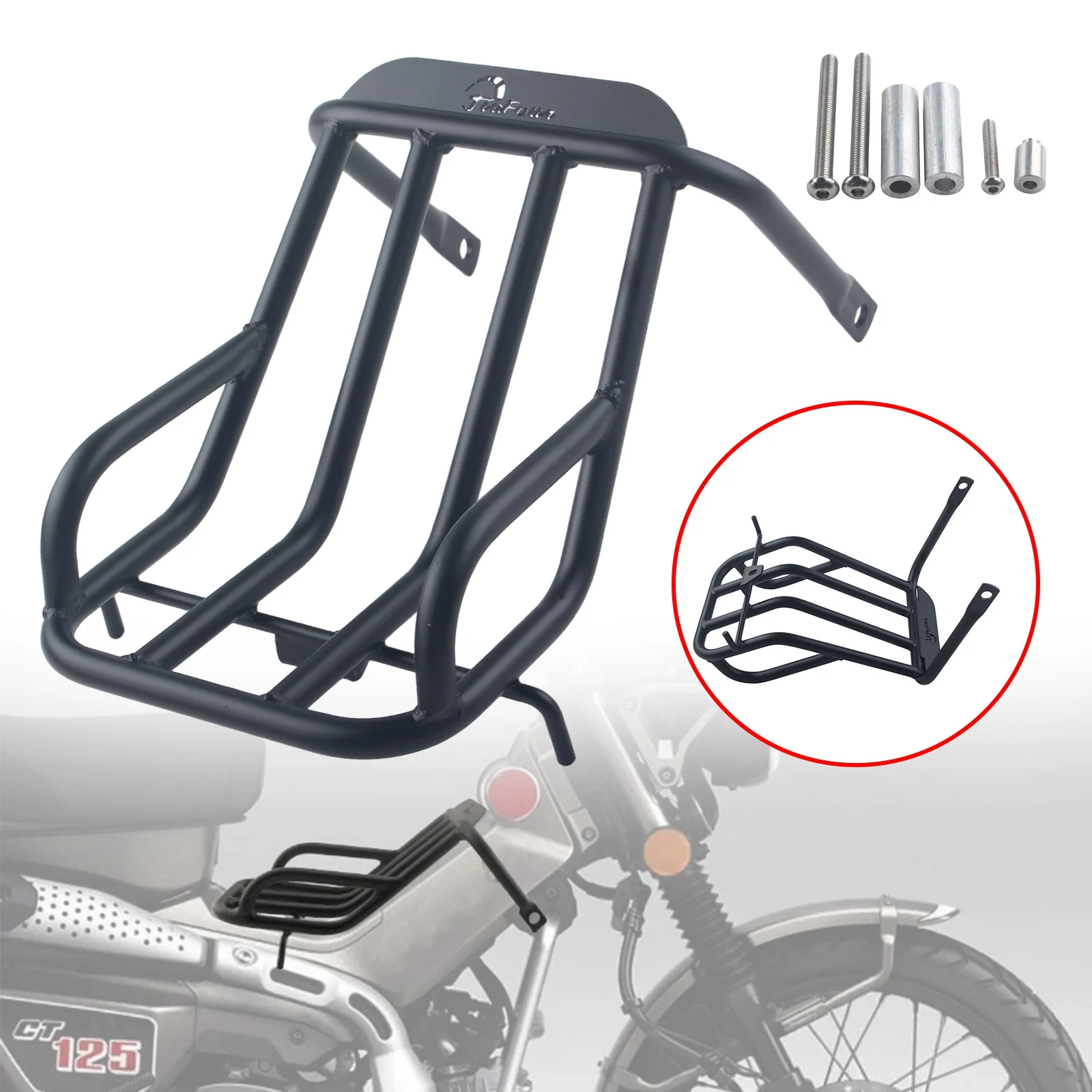 Middle Center Luggage Rack Central Rack Top Box Case Suitcase Carrier For Honda CT125 Hunter Cub 2020-2025 Trail 125 2021-2025