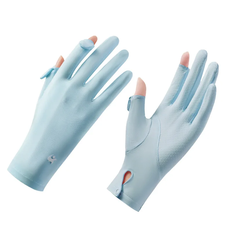 Women Sunscreen Gloves Summer Sun Protection Gloves Flip Non-slip Fashion Cycling Driving Running Mittens Thin Anti-UV Gloves