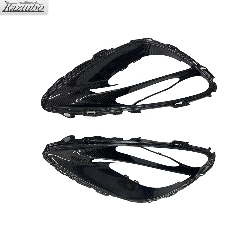 Bingkai Lampu Depan Mobil Serat Karbon Kering untuk Penutup Lampu Depan 720s Gaya OEM