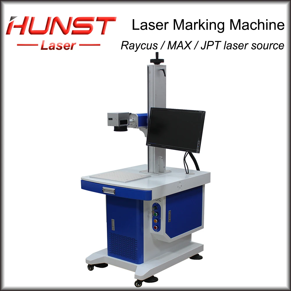 

Оптоволоконная лазерная маркировочная машина Hunst 20 Вт 30 Вт 50 Вт 100 Вт Raycus MAX JPT для маркировки металла нержавеющей стали