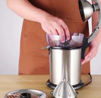 

Европейское качество, электрическая соковыжималка 304 из нержавеющей стали, немецкая соковыжималка для лимонов, грейпфрутов, с функцией отделения мякоти, для приготовления сока из лимонов, грейпфрутов и других фруктов.