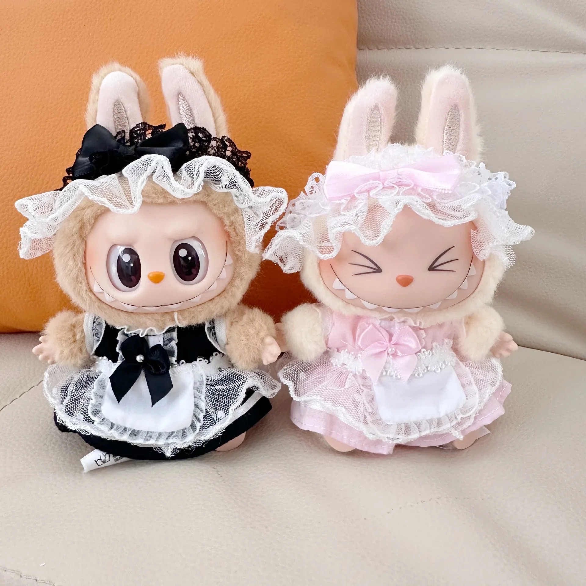 

For Labubu I II Poppenkleertjes Meid Gaas Rok Kleding Outfit Accessoires Voor Korea Kpop Labubu paarse jurk Kleding Cadeau