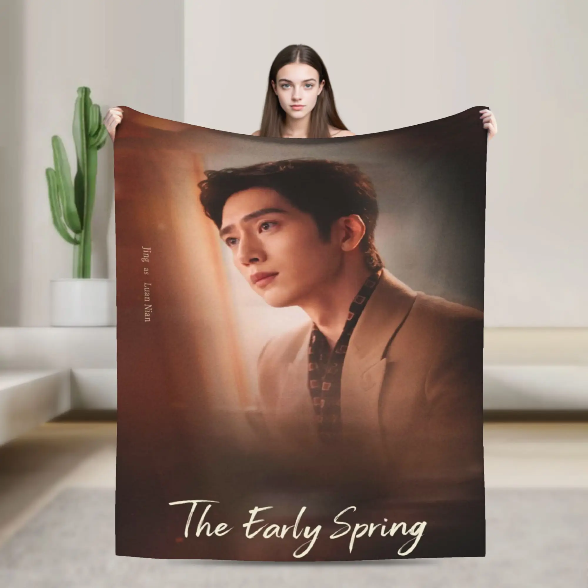 The Early Spring jing boran Blankets Quality Soft Warm  Throw Blanket Spring Girls Boys Outdoor Aesthetic Bedspread