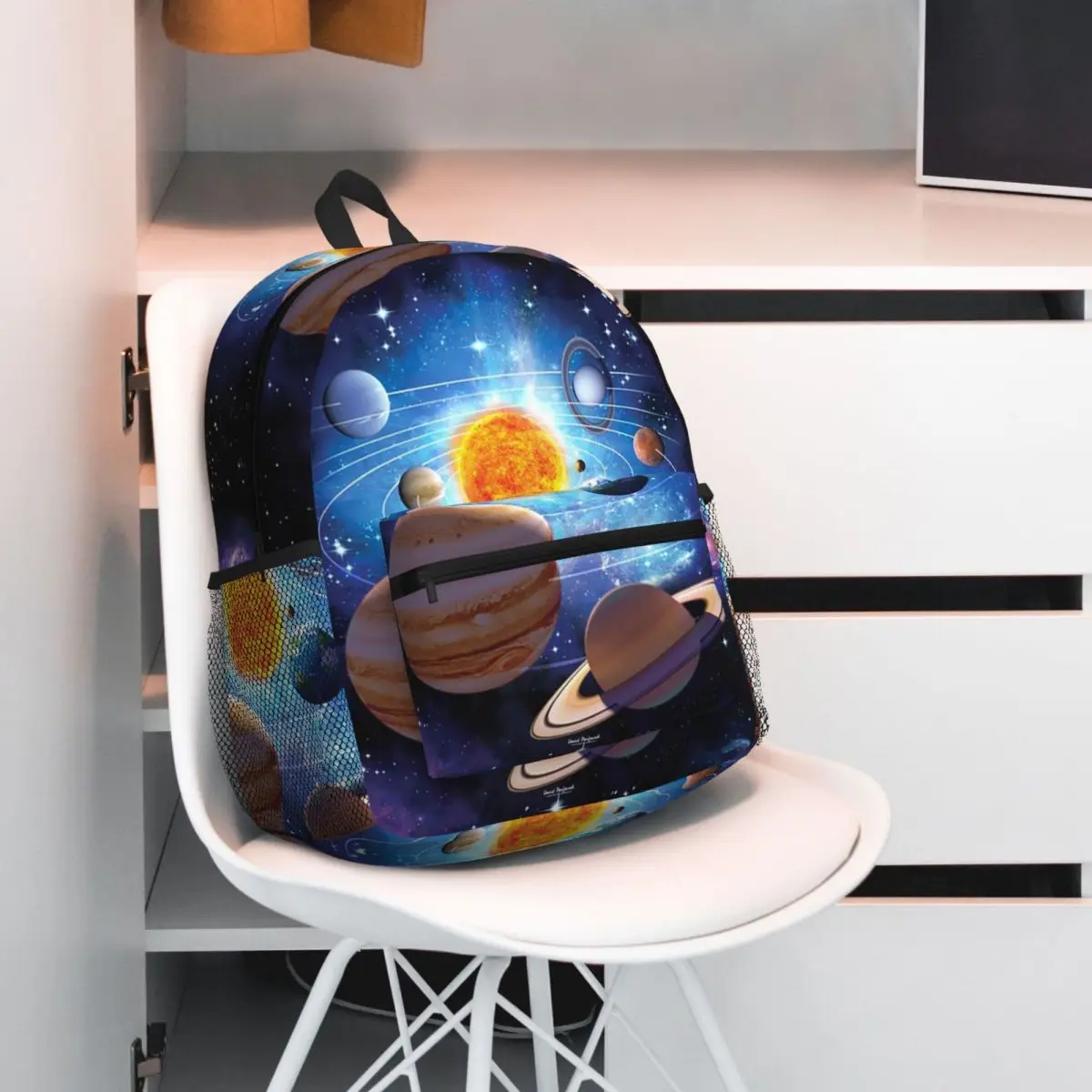 Solar System Space Planets Universe Backpack Daypack Large Capacity Kids BookBag School Bag Shoulder Bags for Men Women