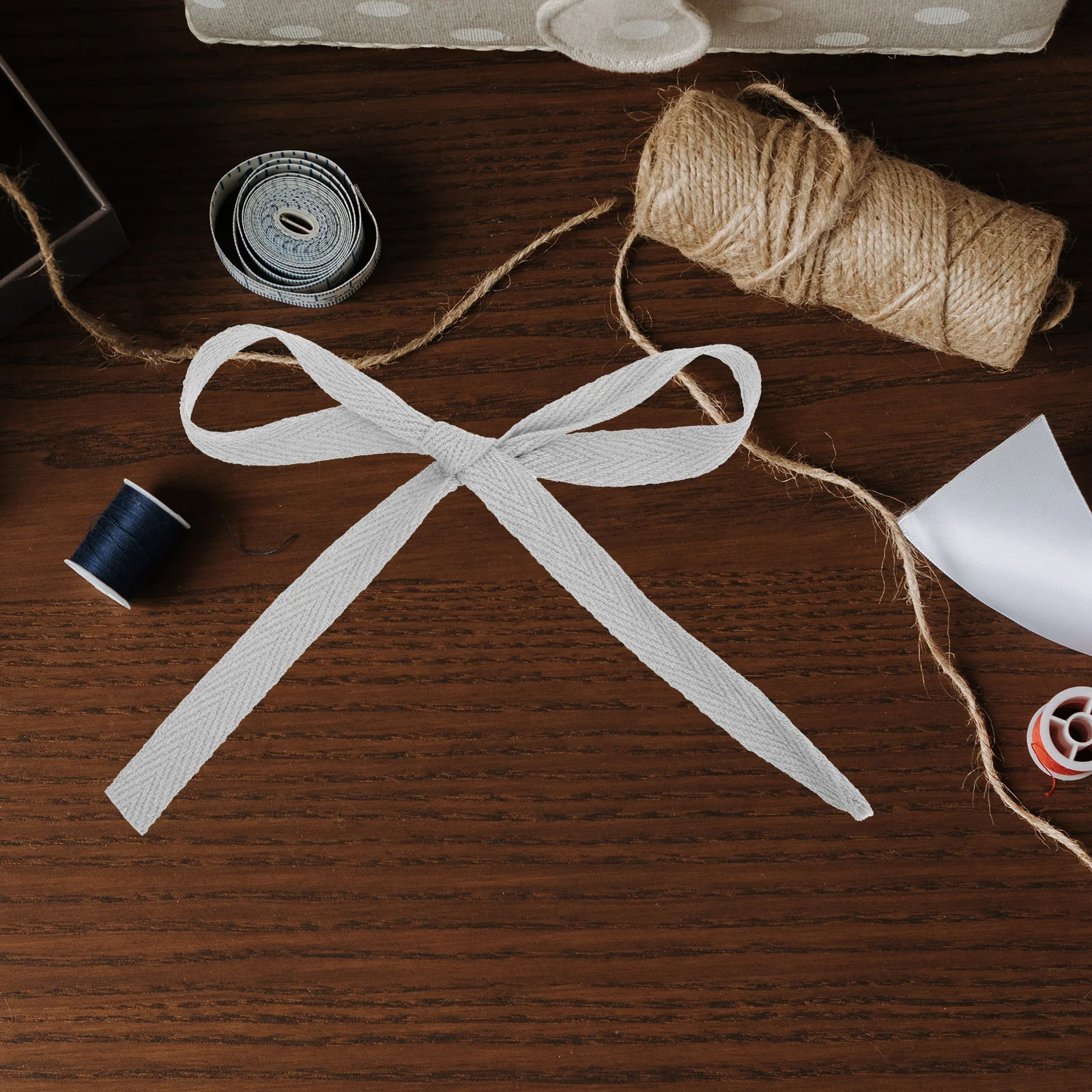 

1 Roll Multi-Use Cotton Twill Ribbon Webbing Strap For Clothing Craft Diy Decorative Sewing Garment Accessory Household Material