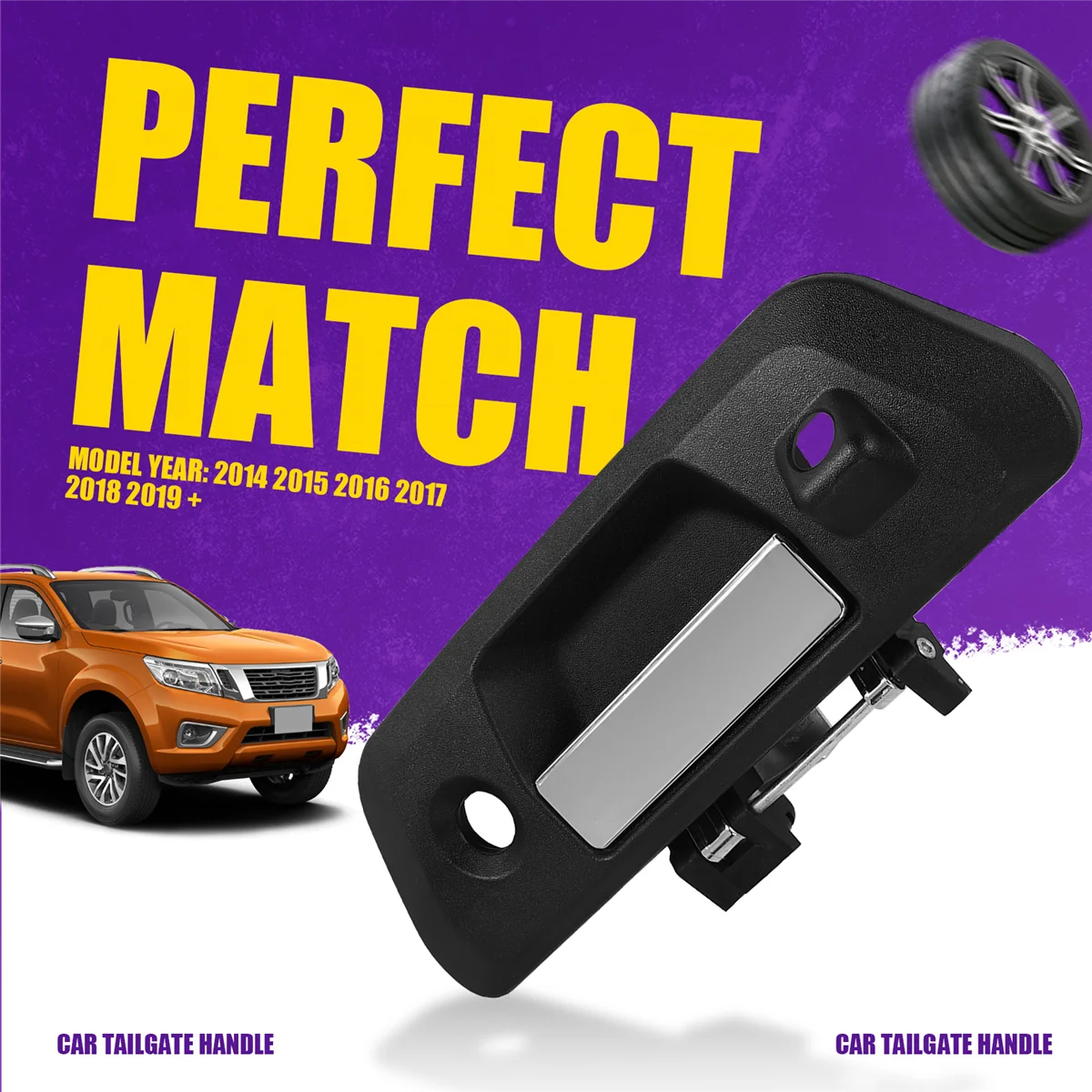 

Car Rear Tailgate Door Handle with Camera-Key Hole for Nissan Navara-A77Q