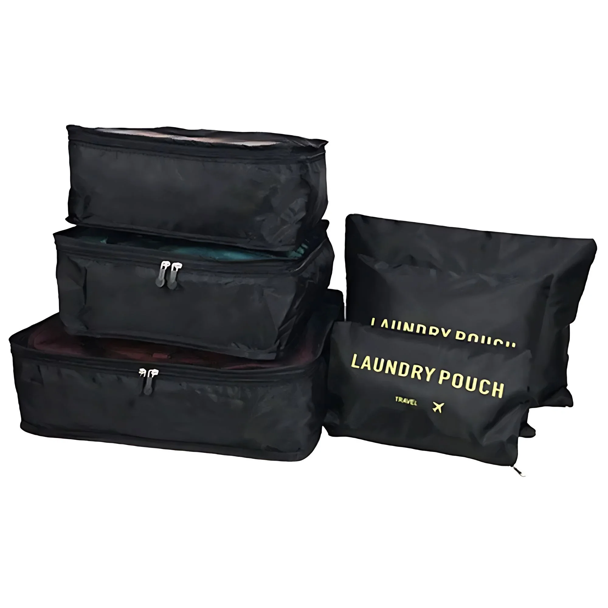 6Pcs/Set Travel Luggage Cubes Set - Foldable Storage Bags for Clothes, Shoes, Underwear, and Accessories, Suitcase Organizer