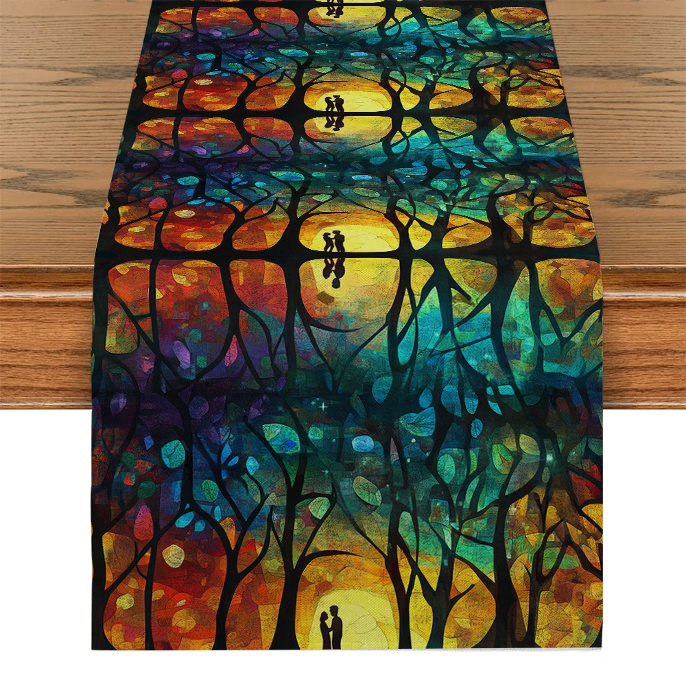 Tree Dream Twist Table Runner Kitchen Dining Decoration Table Runners Holiday Decorations Room Decor