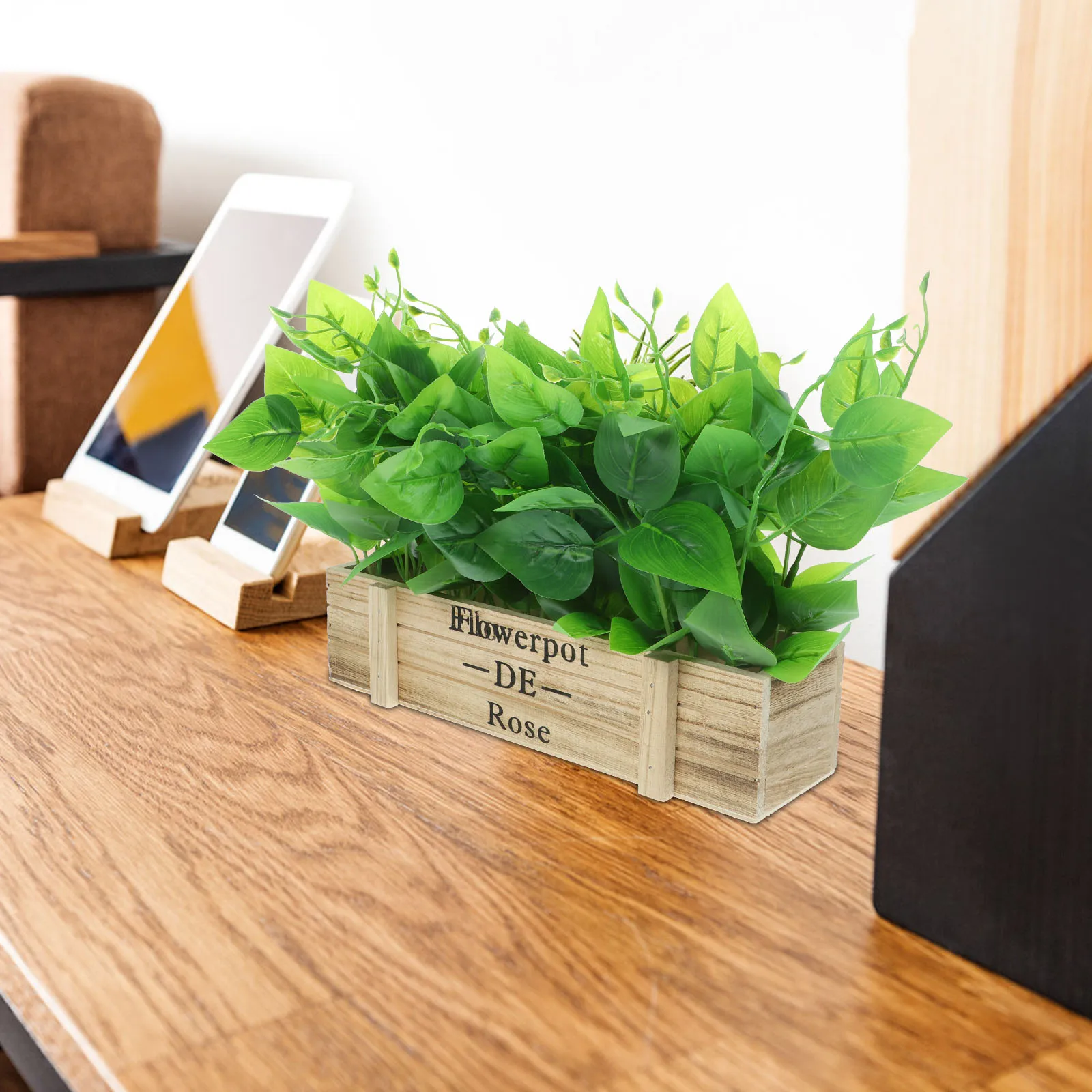 

Artificial Plants Decor Golden Pothos Bonsai Bright Color Lifelike Shape Fake Potted Plants Small Pots Spring Home Office