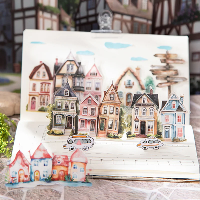 Mr Paper 30 unids/bolsa serie Curious Cottage casa paisajismo pegatinas de PET manual Material pegatinas DIY marcos de fotos álbum de recortes