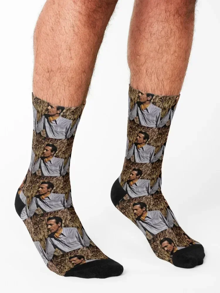 Gary Cooper Rare True Color Image 1941 ถุงเท้า cool Non-slip gift Designer Man Socks Women's