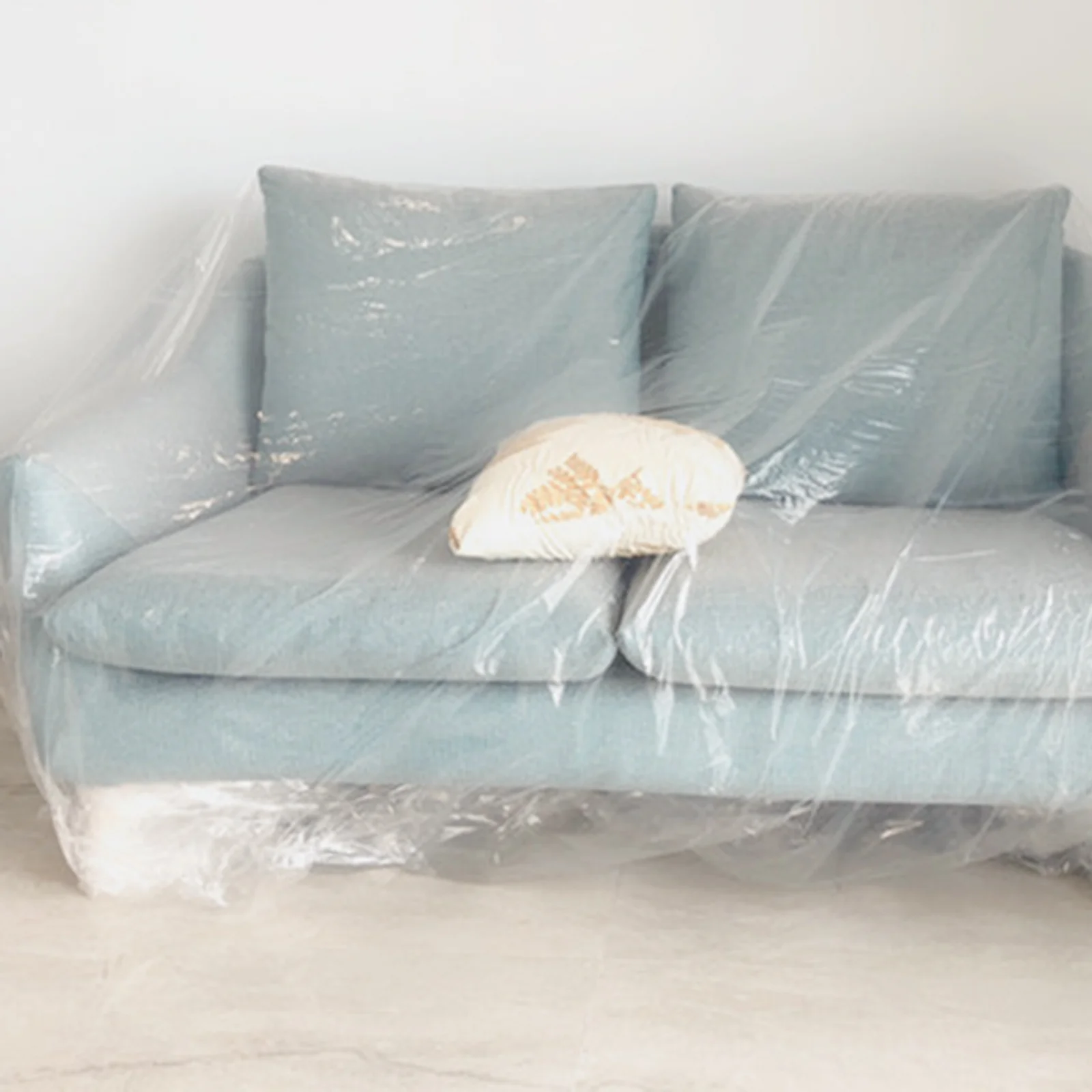 

Transparent Sofa Cover Plastic Cushion Bag Washable Sofa Seat Cover Protector for Moving Home Hotel Banquet Use