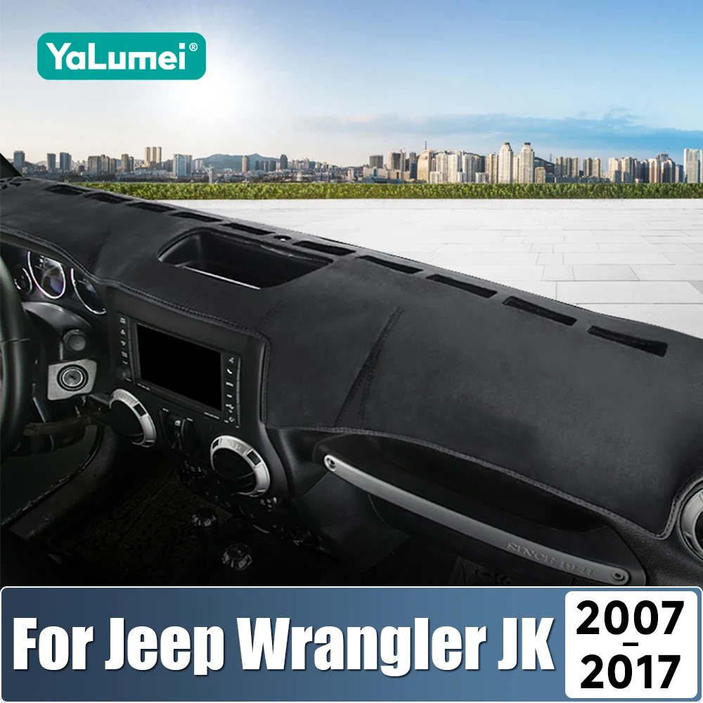 

For Jeep Wrangler JK 2007 2008 2009 2010 2011 2012 2013 2014 2015 2016 2017 Flannel Car Dashboard Instrument Panel Cover Pads