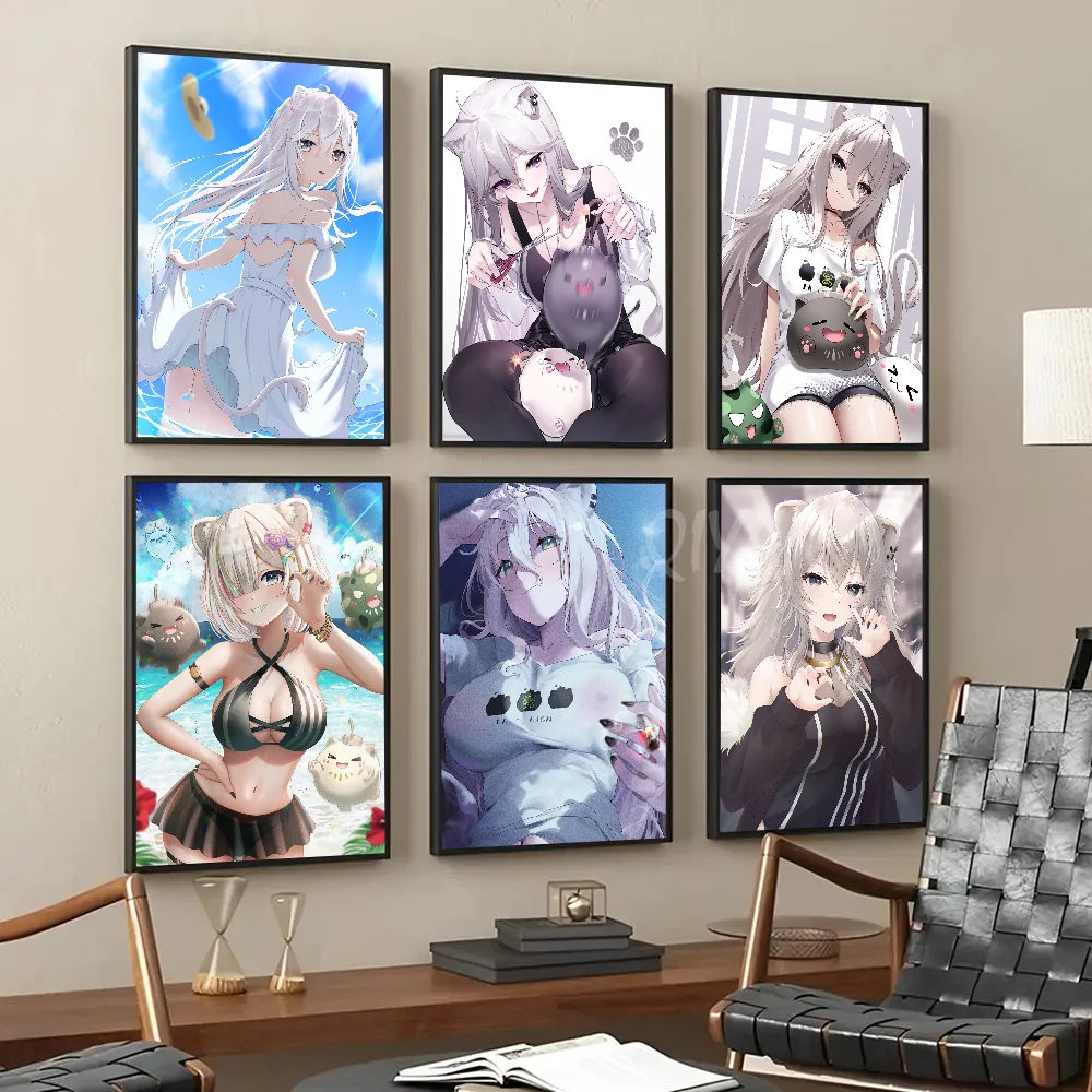 Shishiro Botan Hololive Vtube Game Anime Poster Paper Print Home Living Room Bedroom Entrance Bar Cafe Art Painting Decoration