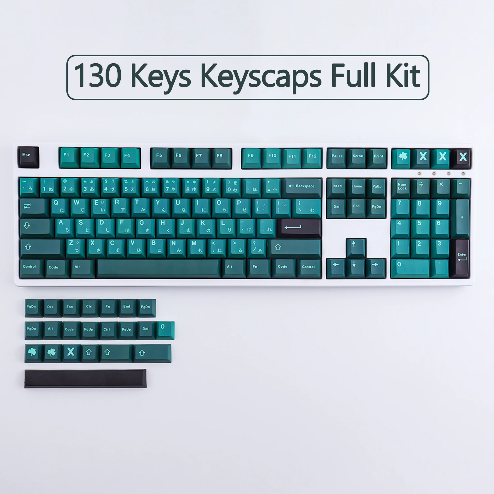 129 teclas Wraith Keycap Cherry Profile PBT DYE-SUB teclas personalizadas para teclado mecánico MX Switch 61/64/68/87/96/104