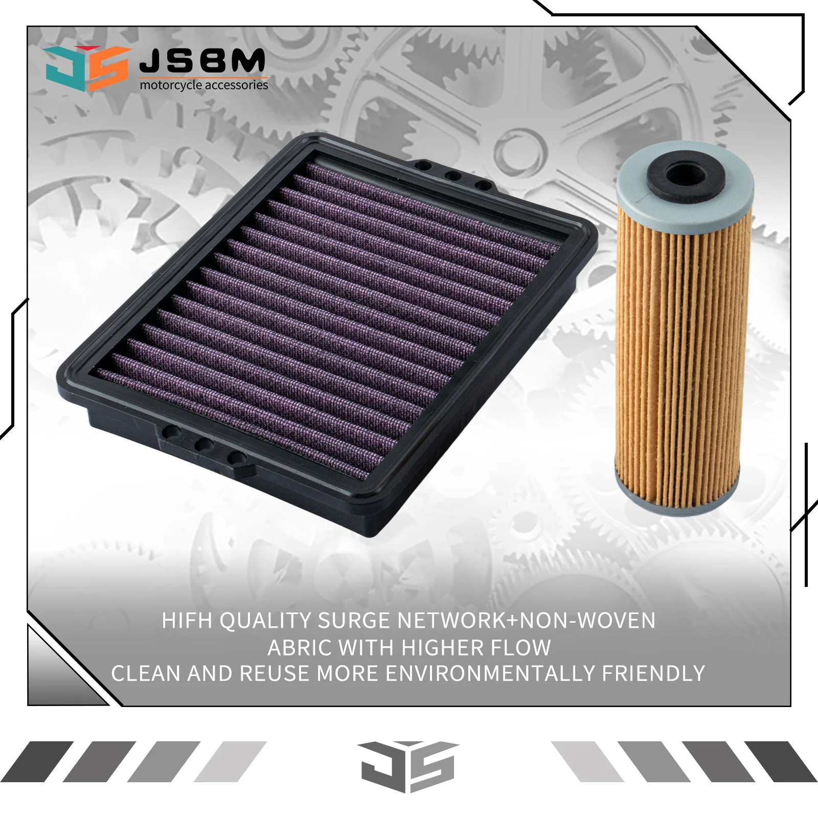 JSBM Motorradzubehör Hochleistungs-Luftfilter Ölfilter für Kove 800X Colove ADV ZF800GY ZF800LS Motoransaugreiniger