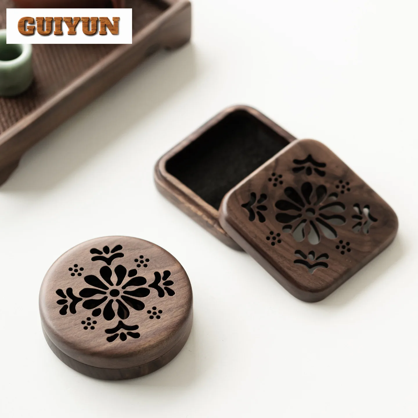 الجوز الأسود الخشب حامل البخور نافورة الماء الديكور البخور الشعلات كوزكرات مبخرة خدمات الشاي اكسسوارات الحلي