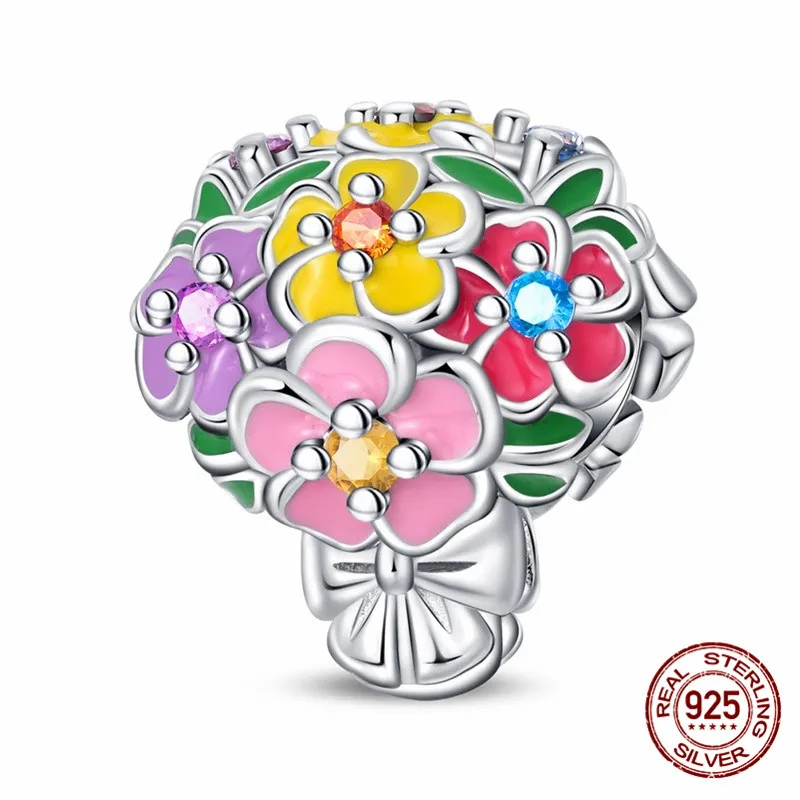 

Подвеска из стерлингового серебра 925 пробы с цветочным шаром, инкрустированная цирконом в сочетании с оригинальным браслетом, женские ювелирные изделия своими руками, подарок