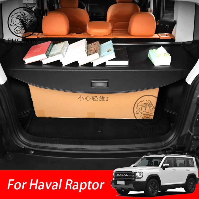 

For Haval Raptor 2024 2025 Car Cargo Cover Retractable Luggage Rack Waterproof Privacy Protector Accessories