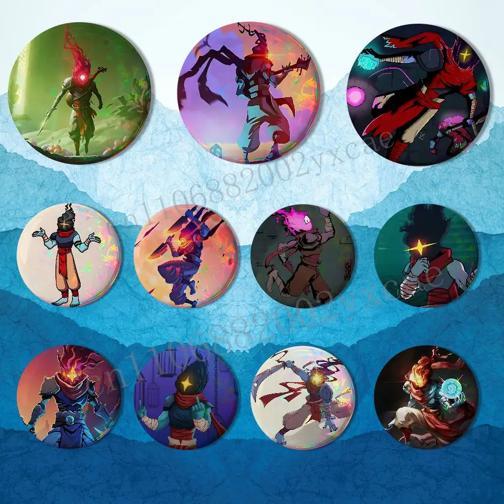 

Dead Cells game The Beheaded Round Exquisite Badge Brooches Creative Pins For Clothes Hat Backpack Gift Accessories