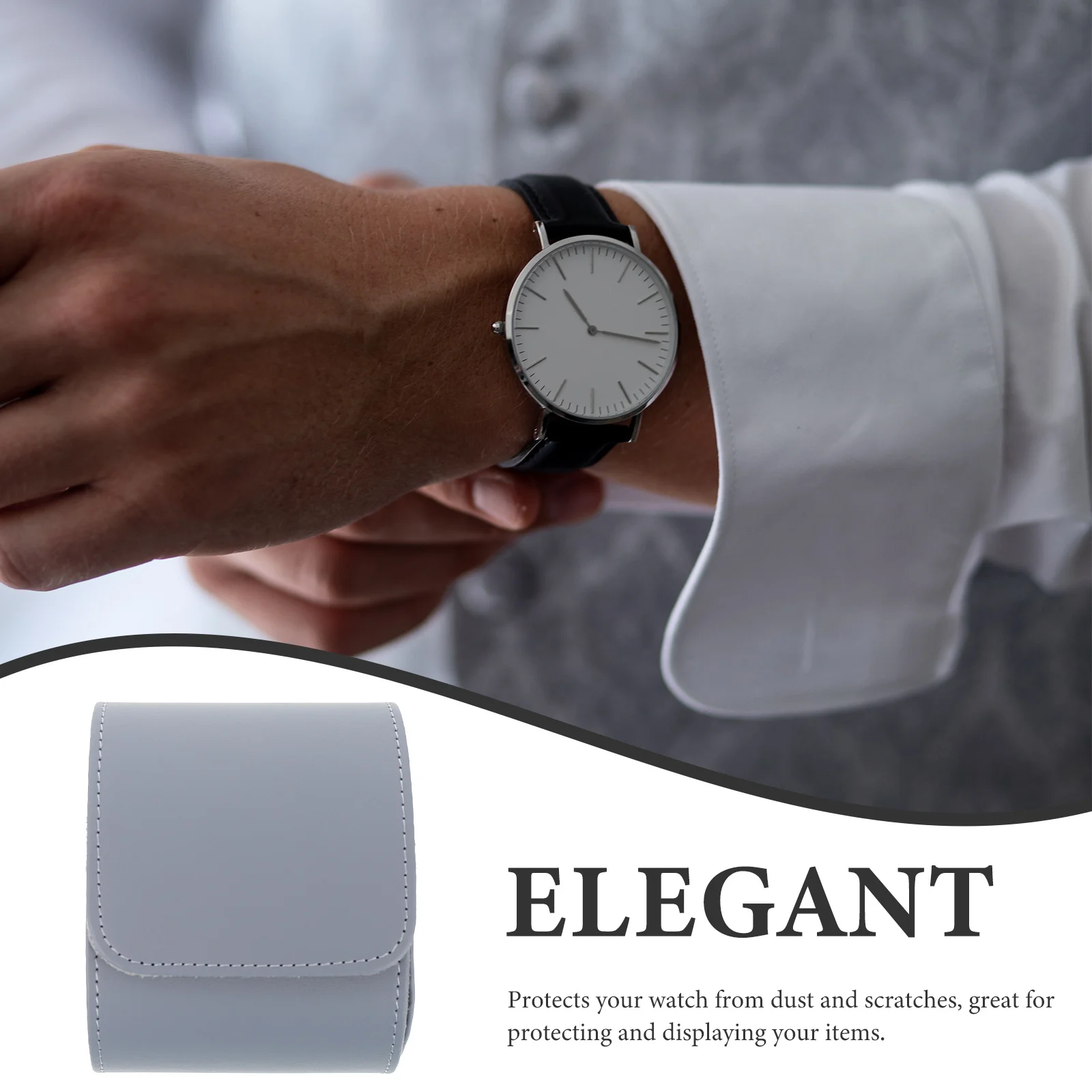 

PU Watch Container Watch Carrying Holder Travel Organizer Box Durable for Watches Jewelry Display Portable Accessories Storage