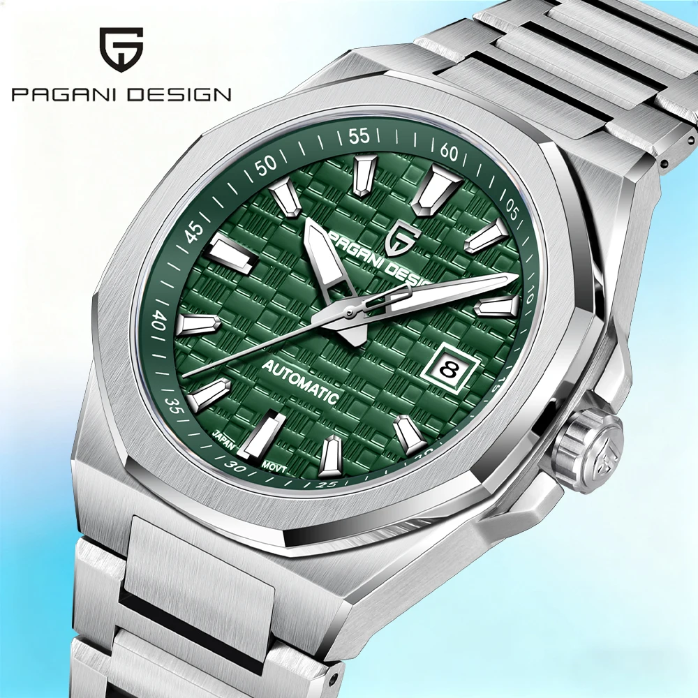 PAGANI DESIGN 2025 ساعة ميكانيكية جديدة للرجال ميوتا 8215 الأعمال الياقوت الزجاج الفولاذ المقاوم للصدأ Reloj Hombre مع مضيئة YS023 #1