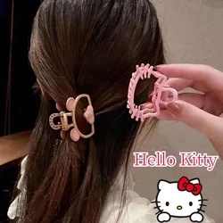 Hello Kitty Women Hair Claw Back of Head Metal Hair Clips Cartoon Cute Girl Headdress Hairpins Styling Tools Hair Accessories