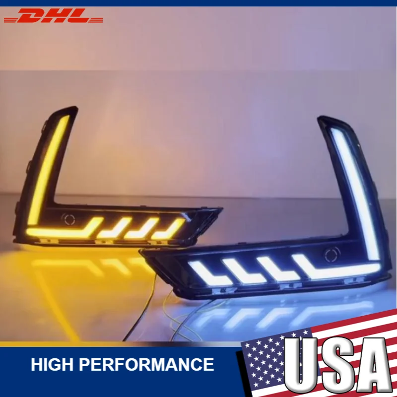 

1 pair Car LED Daytime Running Lights For Honda CR-V/CRV 2023 2024 LED DRL Daytime Running Light Fog LampTurn Signal Lamp