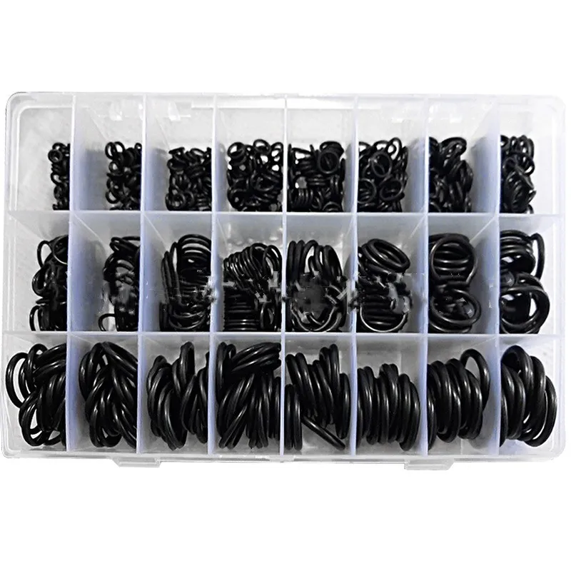 1200 Pcs/Set Rubber O Ring Washer Seals Watertightness Assortment Different Size O-Ring Washer Seals With Plactic Box Kit Set