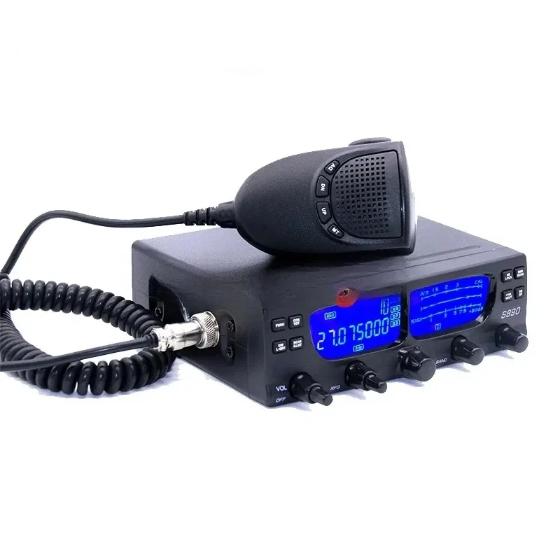 S890 AI Reducción de ruido CB AM FM SSB LSB USB PA 27mhz Coche Marino Radio móvil Vehículo Walkie Talkie