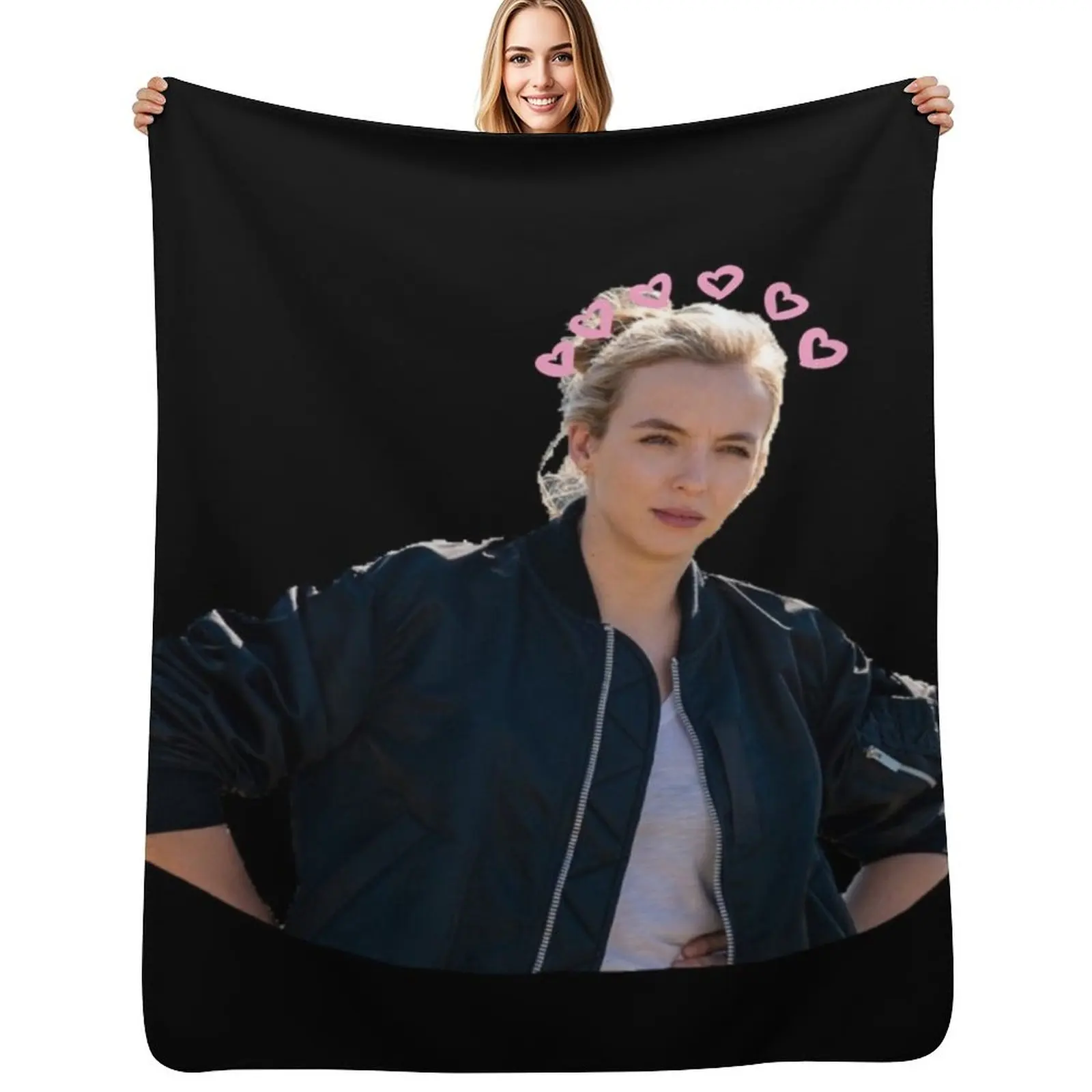 Villanelle Killing Eve Throw Blanket Cute Plaid Beautifuls For Sofa Thin Decorative Beds Luxury Brand Retros Blankets