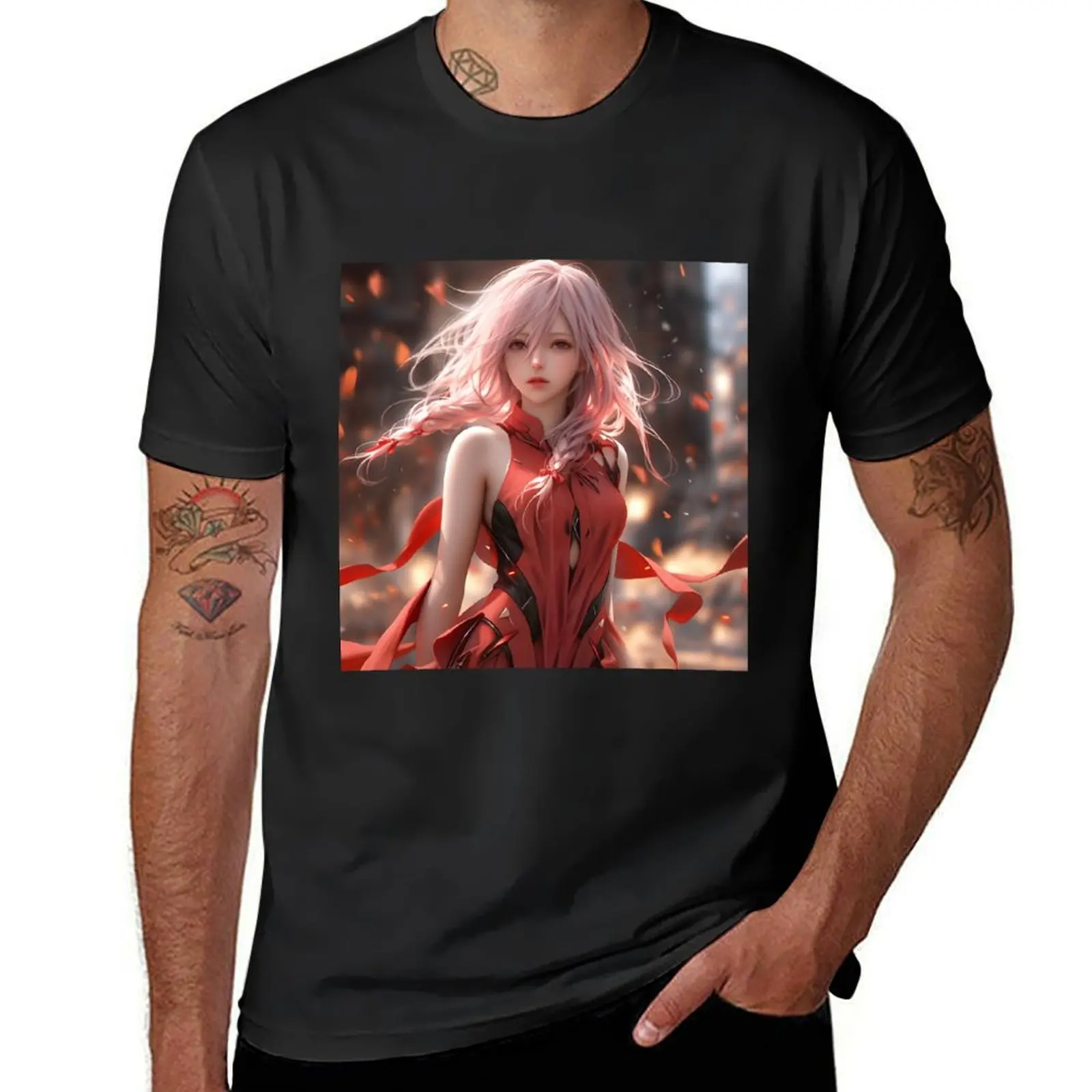 Inori GC Cute Anime Girl T-Shirt Blouse plus size tops tops Men's t shirts