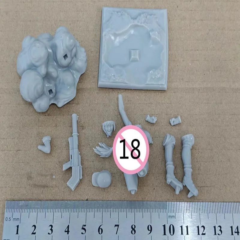 1/24 Schaal Hars beeldje Fiolina Nsfw DIY Twee versies Model Kit Ongemonteerd Ongeverfd Sculptuur speelgoed