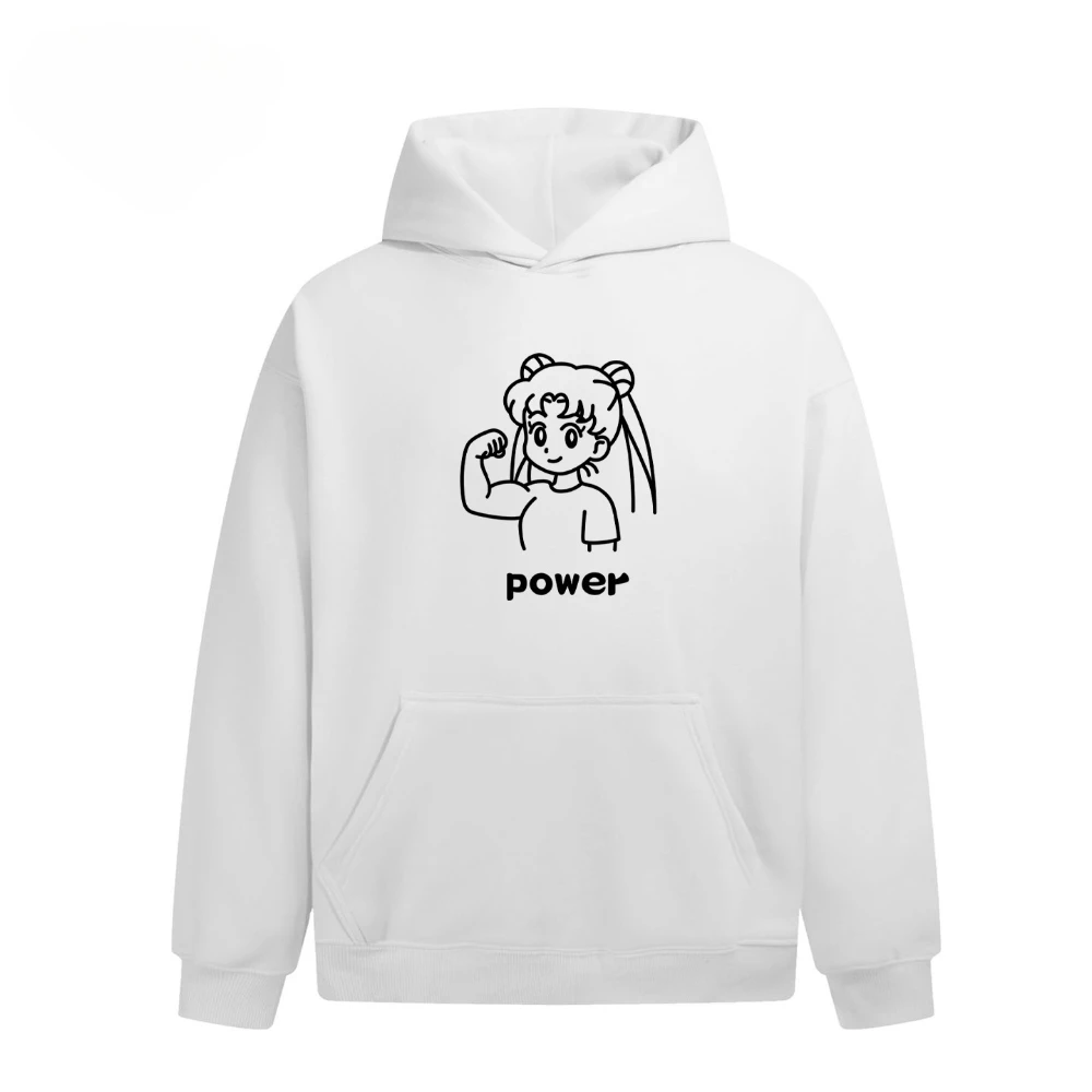 2025 جديد شخصية الإبداعية متعة الجمال فتاة المحارب العضلات هوديي الرجال والنساء الخريف والشتاء فضفاض زوجين عادية هوديي #4