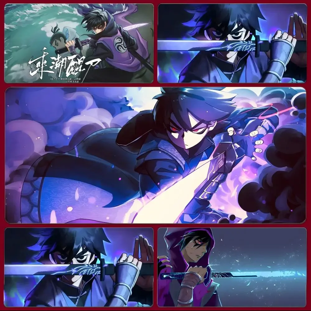 Anime Action Scissor Seven Mouse Pad Large Gaming Mousepad with Stitched Edges Thickened Desk Mat PC
