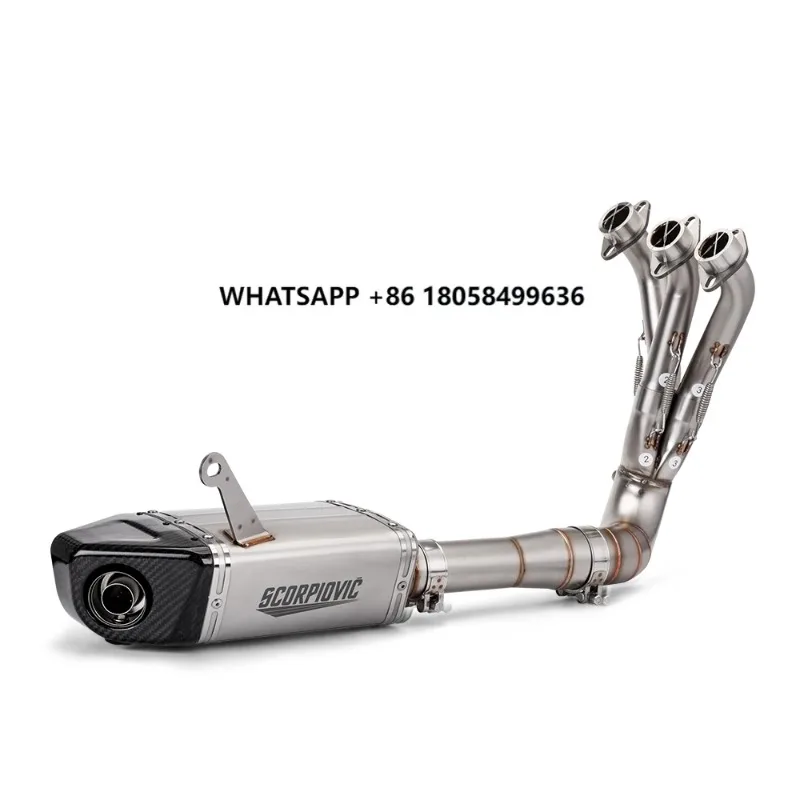 

Motorcycle Exhaust Full Systems Carbon Fiber Pipe LeoVince Muffler Slip-on for MT09 FZ09 Tracer 9 GT XSR900 2021- 2023