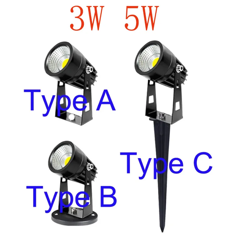 LED Garden Lighting 3W 5W 10W 15W 20W Outdoor Lawn Lamp Waterproof IP65 Lamp AC85-265V Led Light Garden Path Spotlights DC12V