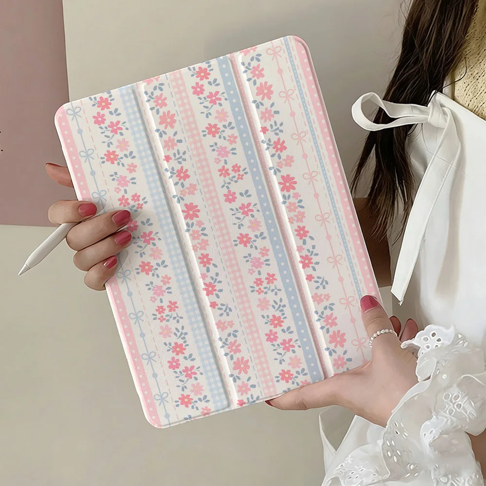 Cute Flower Case for IPad 10.2（2019/2020/2021）Air 2021 10th 2022 10.9 Pro 2022 12.9 Inch（2018/2020/2021/2022）Pro 2024 11 13 Inch