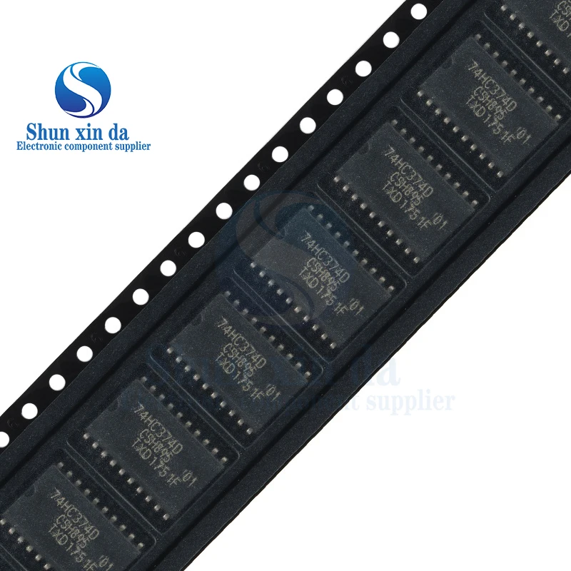 10PCS 74HC374D 74HC374 SN74HC374DWR SOP-20 SMD Flip Flops Octal Edge-Trig IC