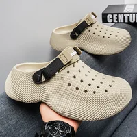 Summer Mens Sandals Outdoor Fashion Slippers Breathable Lightweight Man Beach Sandals Thick Sole Non Slip Casual Garden Shoes