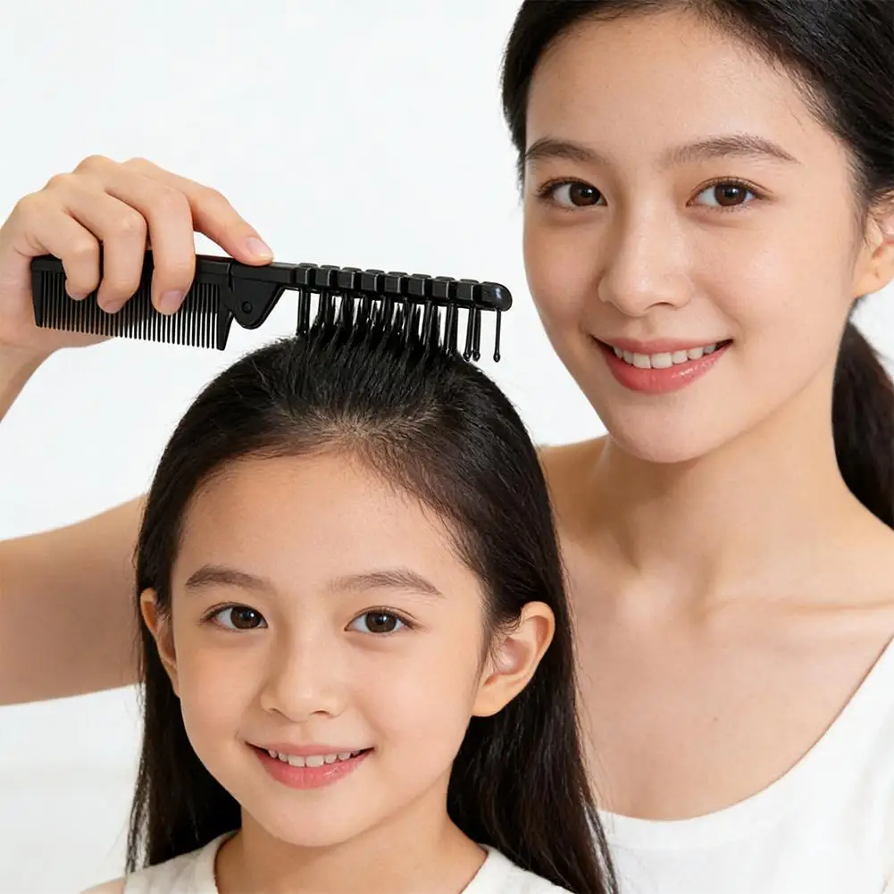 Portable travel folding comb brush anti-static styling massage comb professional hair styling tool Special for real hair wigs