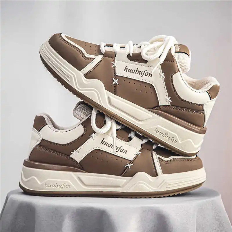 

Synthetic Leather Playform Teenage Shoes Loafers Original Brand Men's Sneakers Sliver Heels Sports New Style Sports-leisure