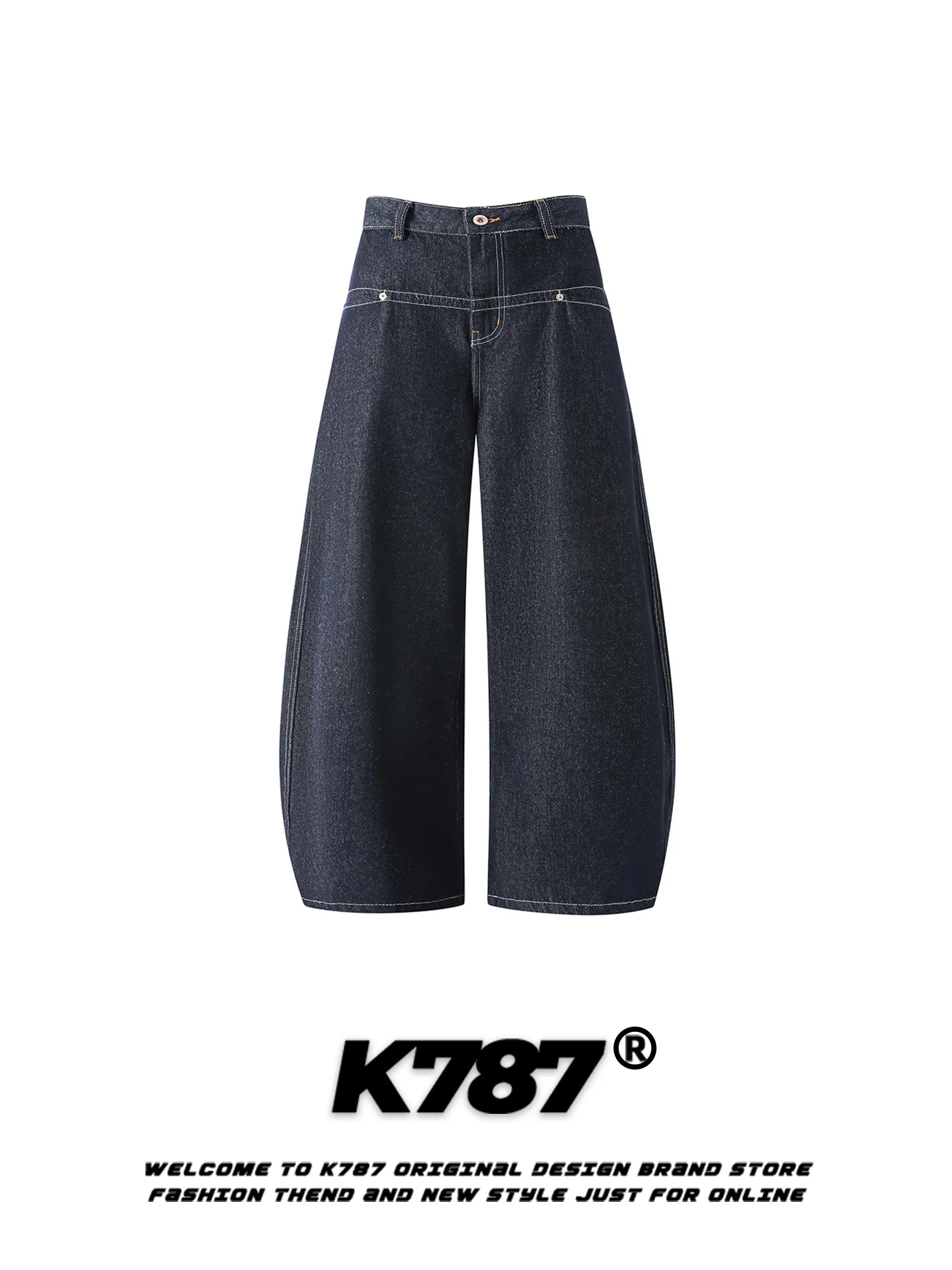 

Брюки K787 в американском ретро-стиле, широкие, повседневные, свободные, унисекс, уличная мода, с высокой талией, прямого кроя, из смесового хлопка