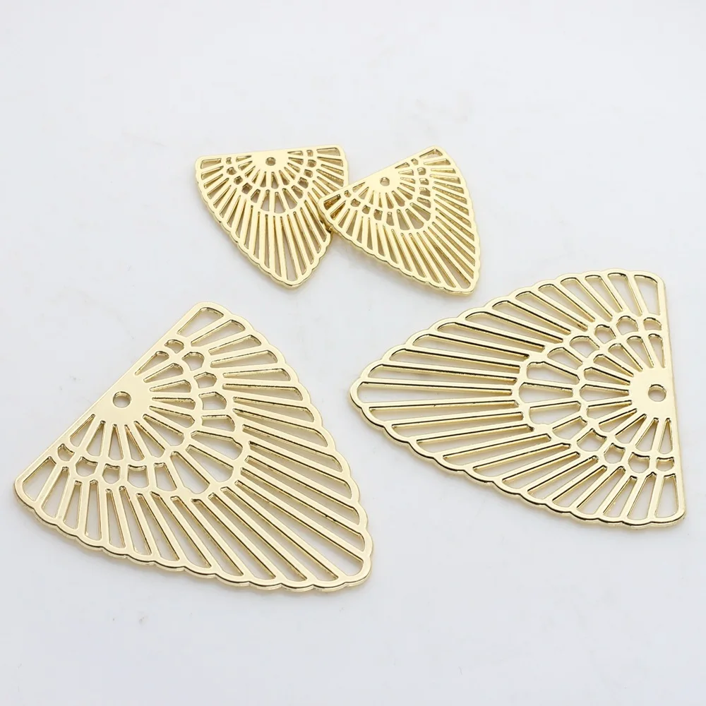 Zinc Alloy  Hollow Exaggerated Hollow Leaves eCharms Linker Connector For DIY Jewelry Earrings Making Finding Accessories