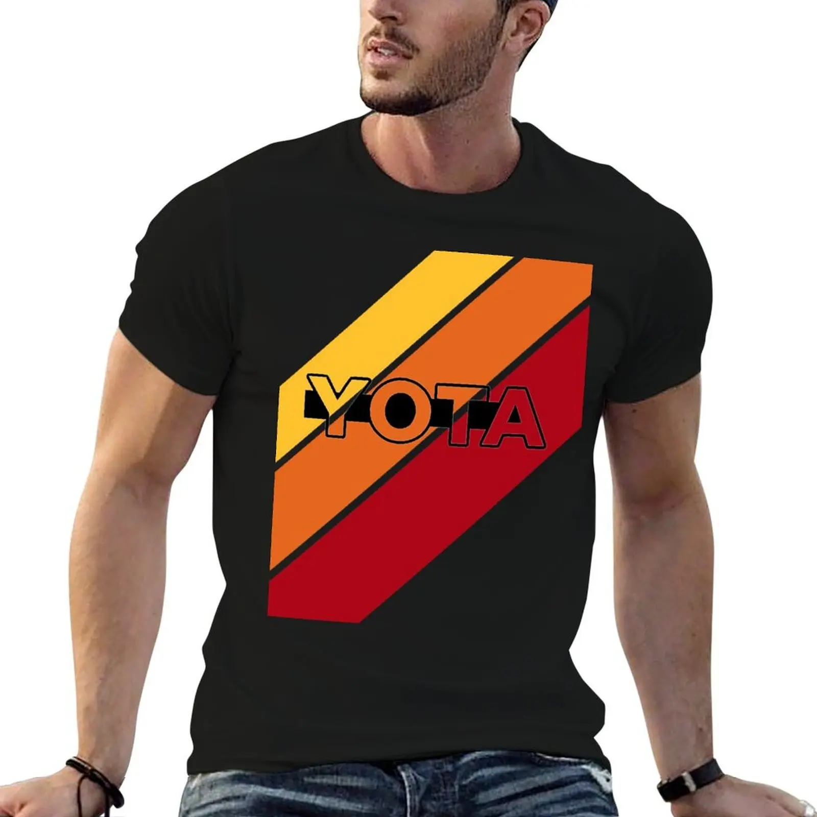 

Yota Stripes retro style T-Shirt men t shirt cotton 100% t shirts for man graphic tees T-Shirt