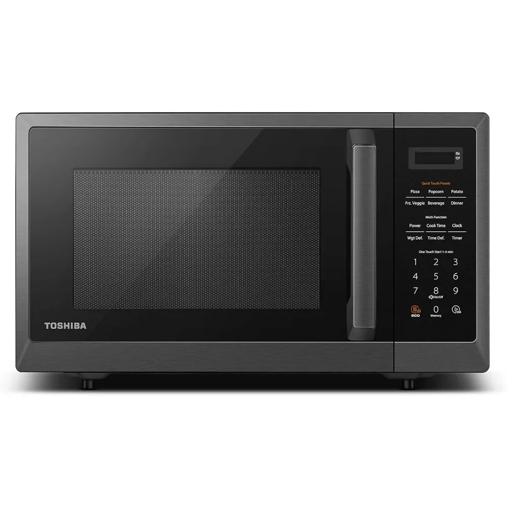 ML2-EM09PA(BS) Small Countertop Microwave Oven With 6 Auto Menus, Kitchen Essentials, Mute Function & ECO Mode, 0.9 Cu Ft