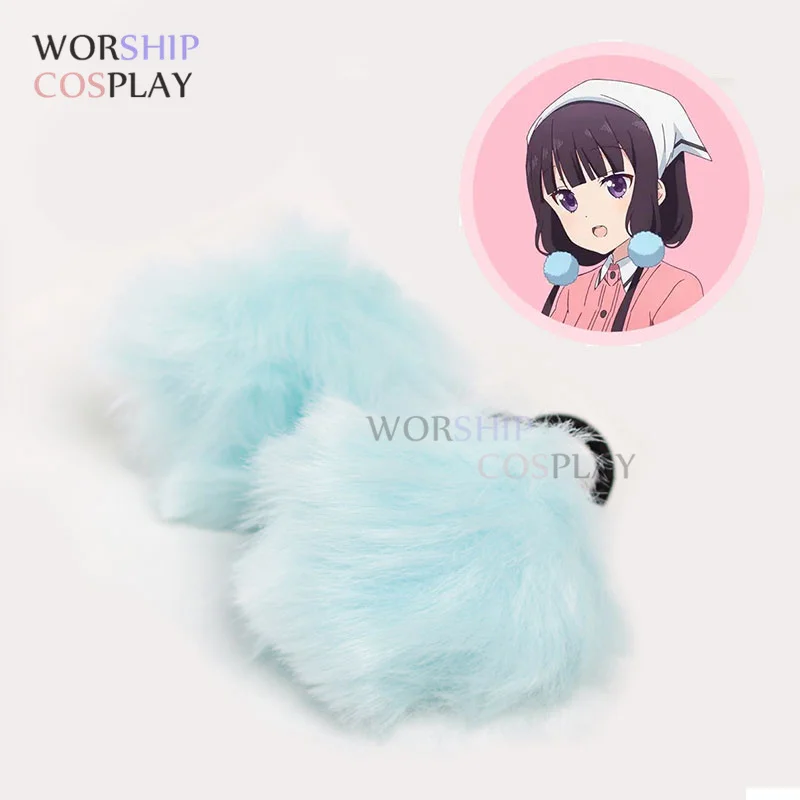 Sakuranomiya maika cosplay perucas anime japonês mistura s cosplay acessórios anel de cabelo de pelúcia feminino cosplay peruca de cabelo sintético