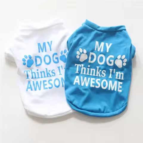 Cat Dog Tee Shirt Spring Dog Clothes T-shirt Yorkshire Terriers Pomeranian Shih Tzu Maltese Puppy Small Pet Clothing Apparel